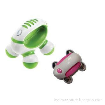 White ABS Electric Mini Massager with 4 mssage heads and re